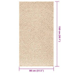 Tappeto ZIZUR Beige 80x150 cm Aspetto Iuta Interni ed Esterni