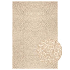 Tappeto ZIZUR Beige 120x170 cm Aspetto Iuta Interni ed Esterni