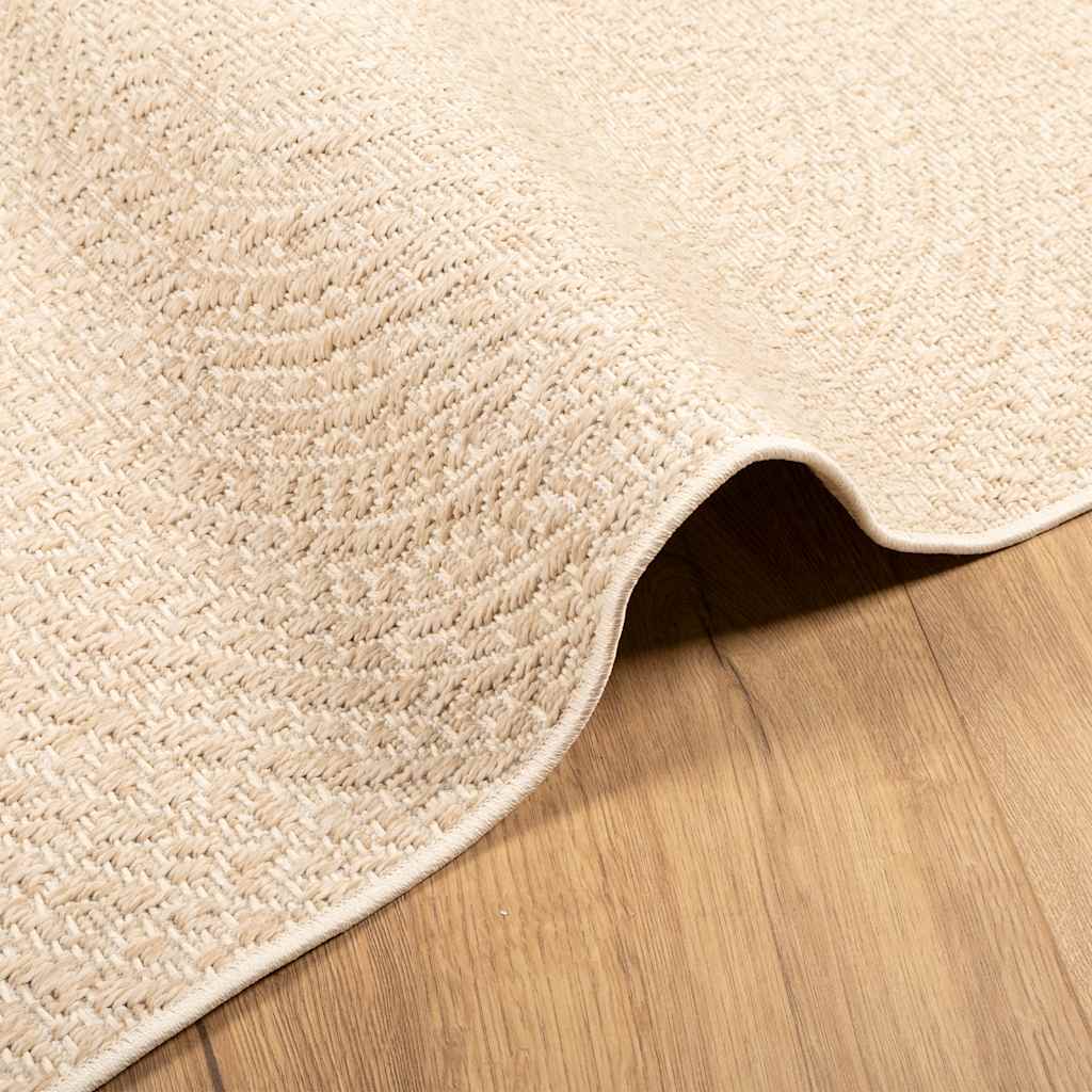 Tappeto ZIZUR Beige 120x170 cm Aspetto Iuta Interni ed Esterni