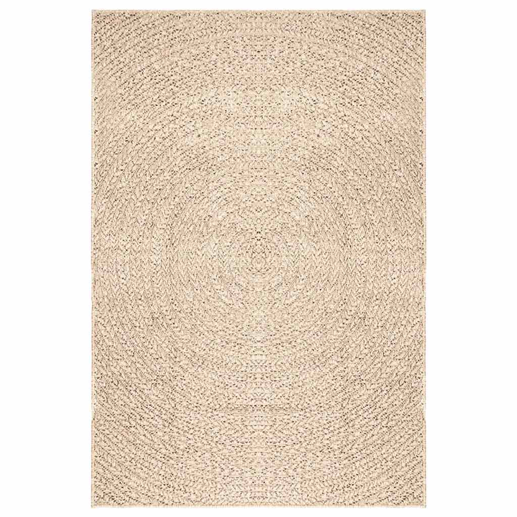 Tappeto ZIZUR Beige 140x200 cm Aspetto Iuta Interni ed Esterni