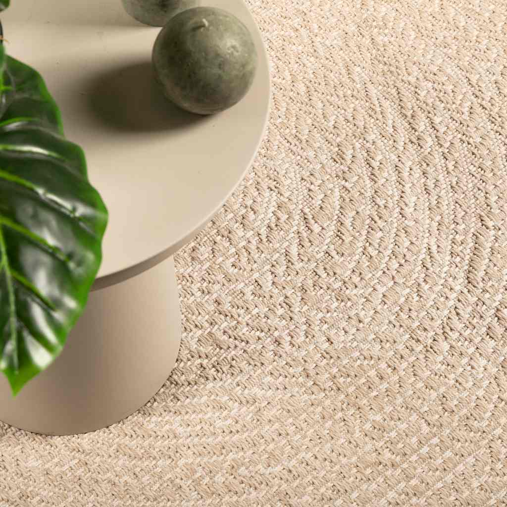 Tappeto ZIZUR Beige 140x200 cm Aspetto Iuta Interni ed Esterni