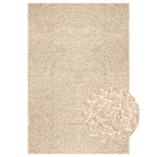 Tappeto ZIZUR Beige 200x290 cm Aspetto Iuta Interni ed Esterni