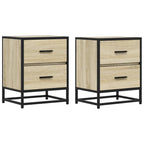 Comodini 2pz Rovere Sonoma 40x31x50 cm in Truciolato