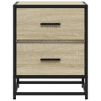 Comodini 2pz Rovere Sonoma 40x31x50 cm in Truciolato