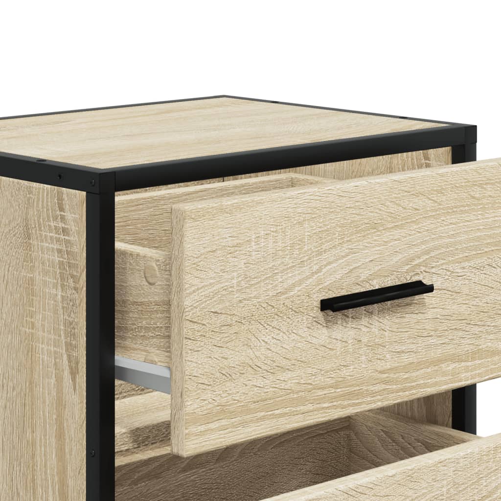 Comodini 2pz Rovere Sonoma 40x31x50 cm in Truciolato