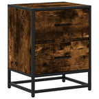 Comodino Rovere Fumo 40x31x50 cm in Truciolato