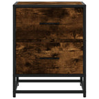 Comodino Rovere Fumo 40x31x50 cm in Truciolato