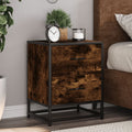 Comodino Rovere Fumo 40x31x50 cm in Truciolato