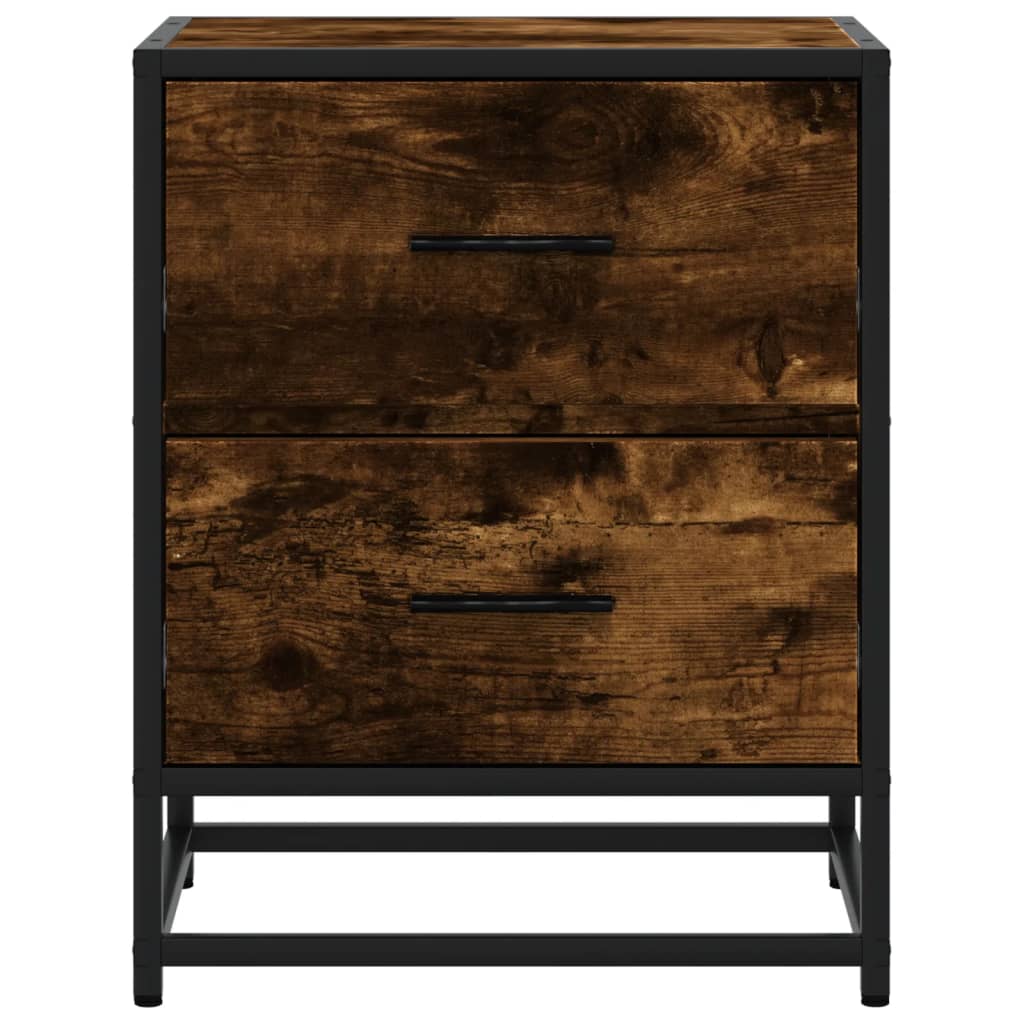 Comodini Rovere Fumo 2 pz 40x31x50 cm in Truciolato