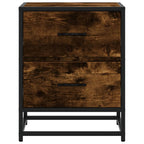 Comodini Rovere Fumo 2 pz 40x31x50 cm in Truciolato