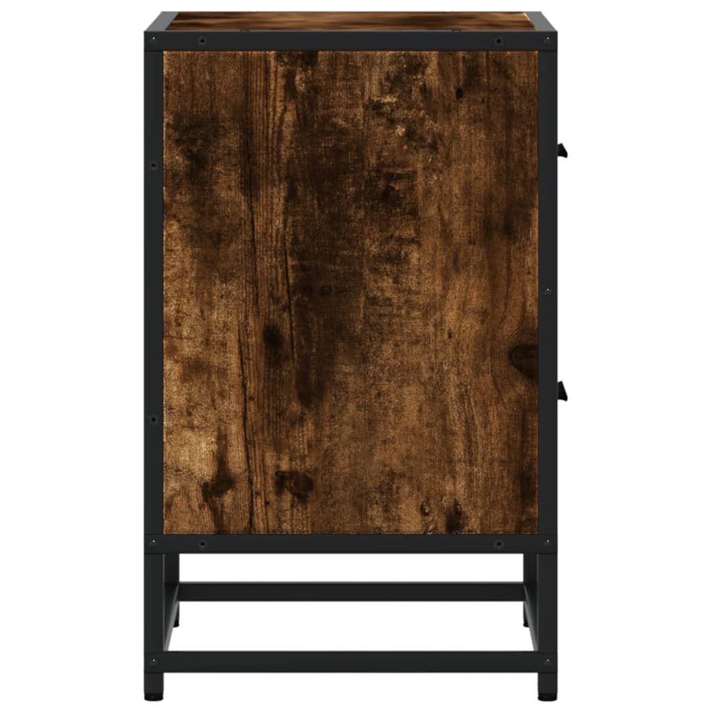 Comodini Rovere Fumo 2 pz 40x31x50 cm in Truciolato