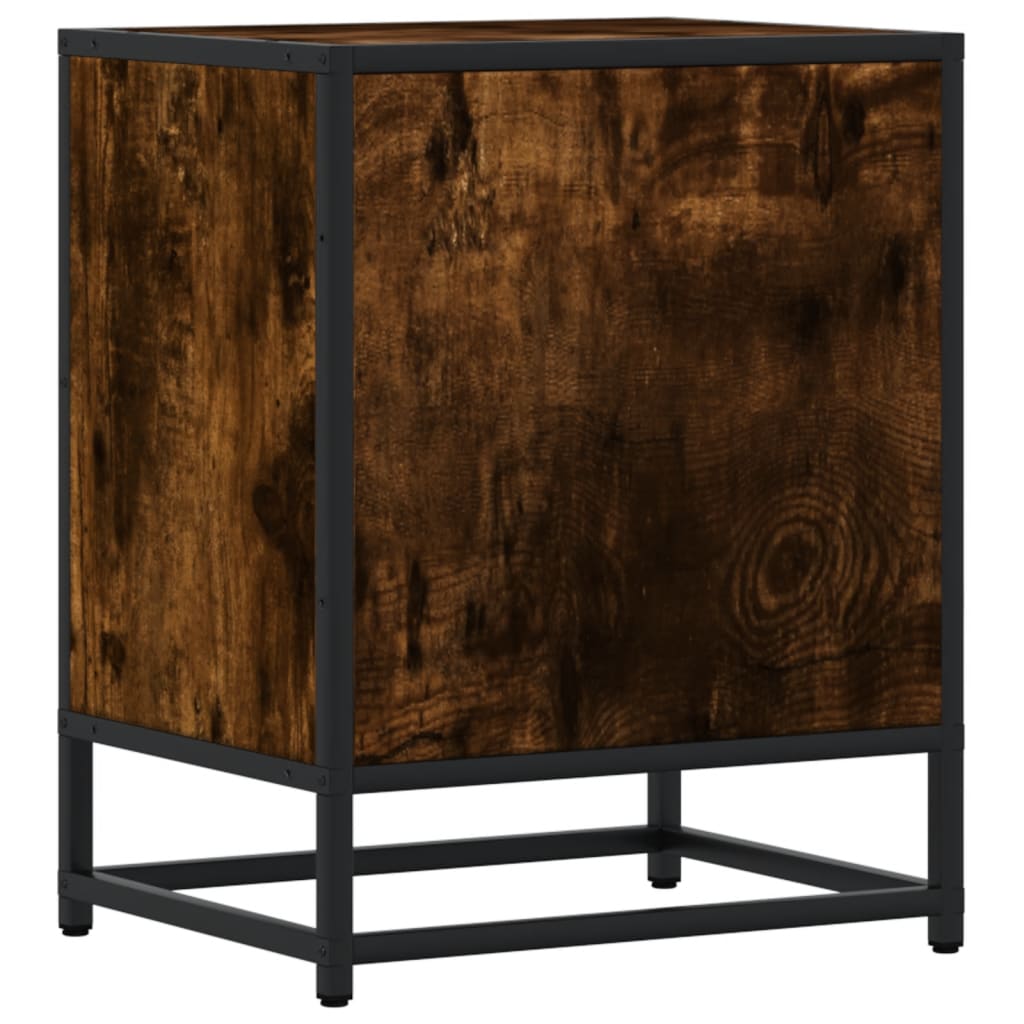 Comodini Rovere Fumo 2 pz 40x31x50 cm in Truciolato