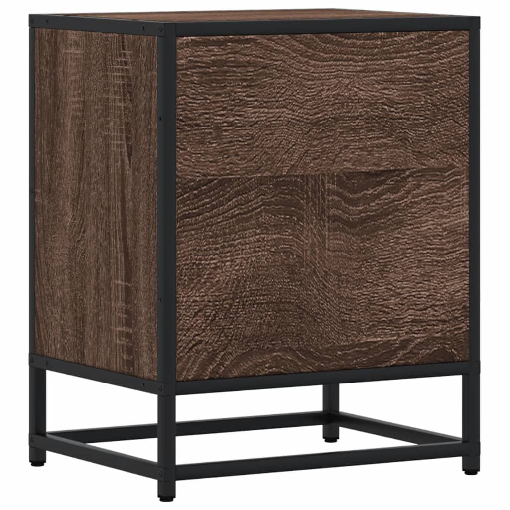 Comodino Rovere Marrone 40x31x50 cm in Truciolato