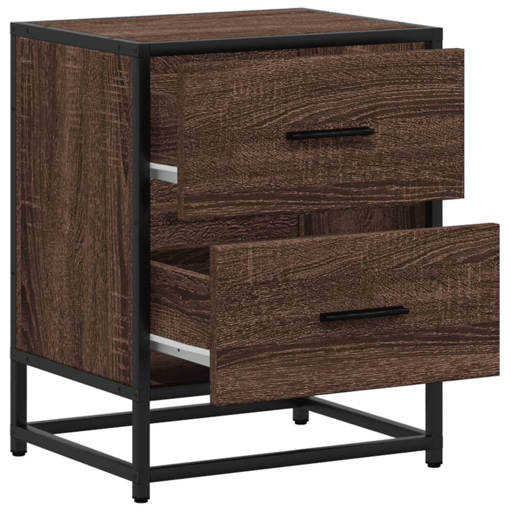 Comodino Rovere Marrone 40x31x50 cm in Truciolato