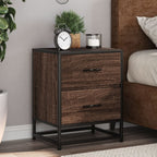 Comodino Rovere Marrone 40x31x50 cm in Truciolato