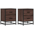 Comodini Rovere Marrone 2 pz 40x31x50 cm in Truciolato