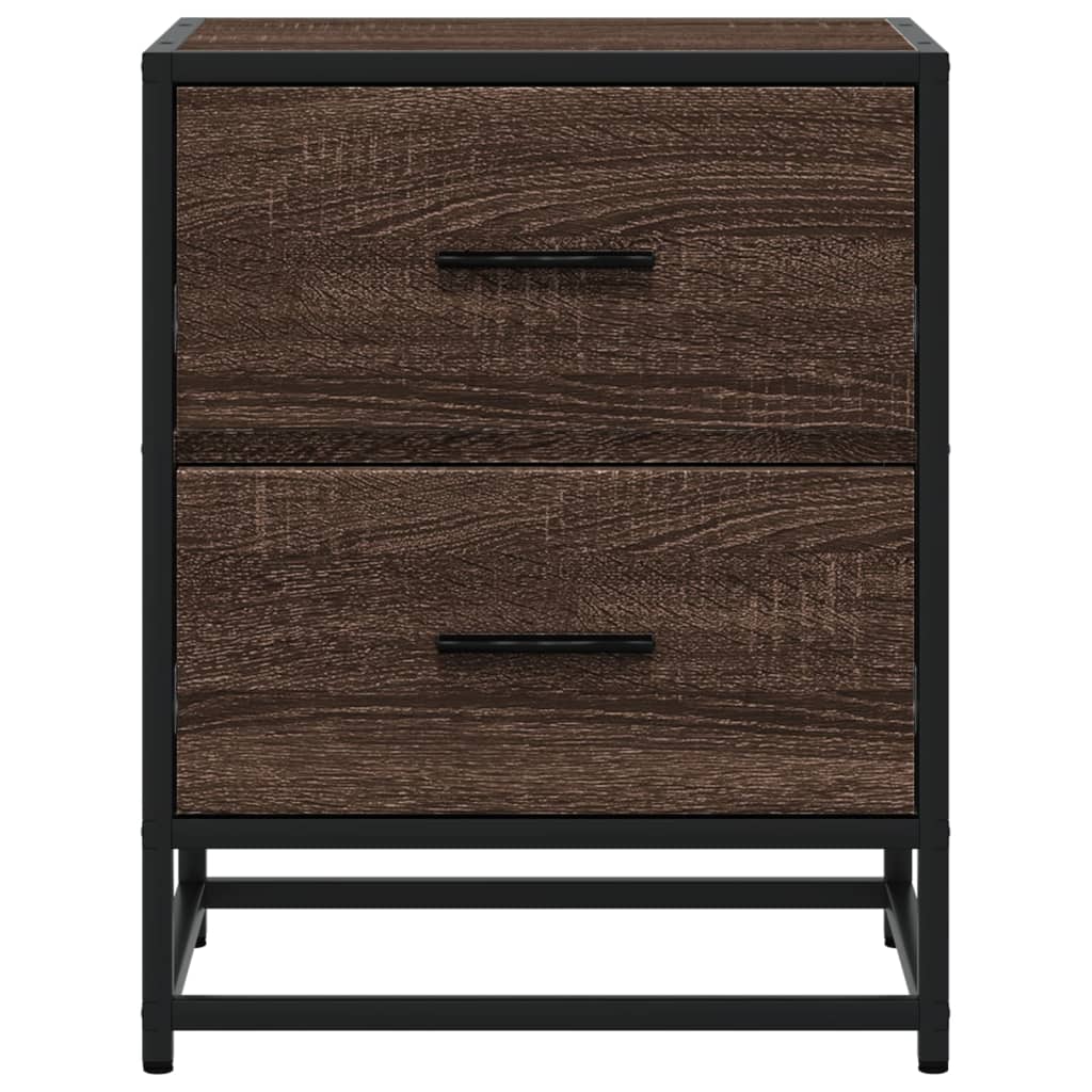 Comodini Rovere Marrone 2 pz 40x31x50 cm in Truciolato