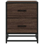 Comodini Rovere Marrone 2 pz 40x31x50 cm in Truciolato