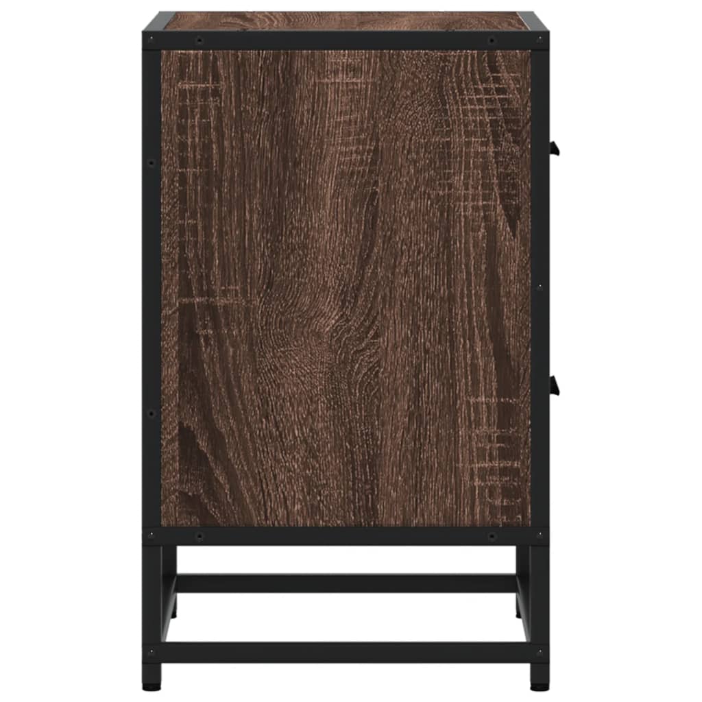 Comodini Rovere Marrone 2 pz 40x31x50 cm in Truciolato