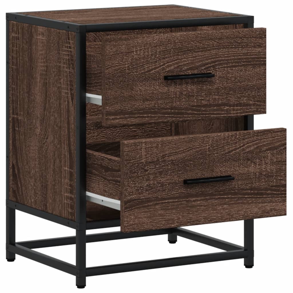 Comodini Rovere Marrone 2 pz 40x31x50 cm in Truciolato