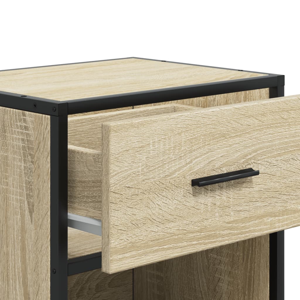 Comodini 2pz Rovere Sonoma 40x31x50 cm in Truciolato