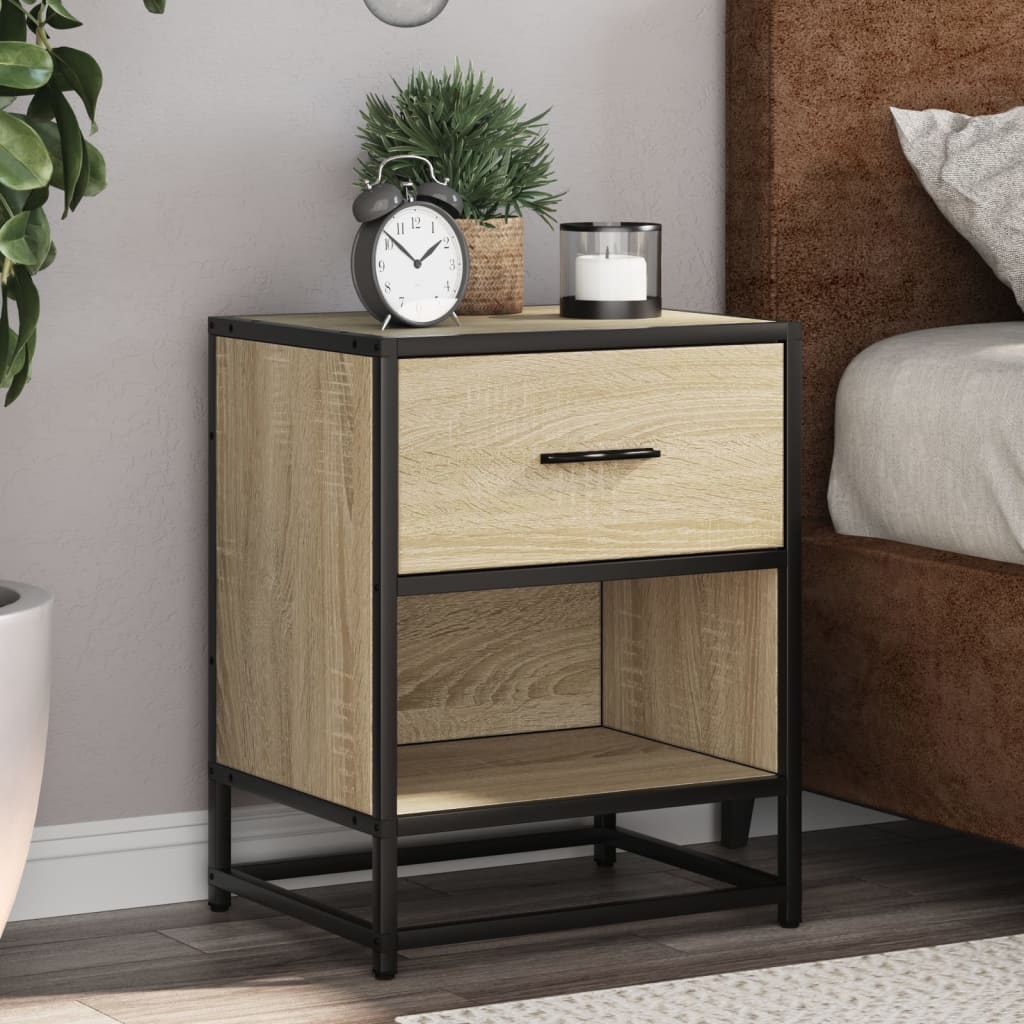 Comodini 2pz Rovere Sonoma 40x31x50 cm in Truciolato