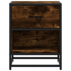 Comodino Rovere Fumo 40x31x50 cm in Truciolato