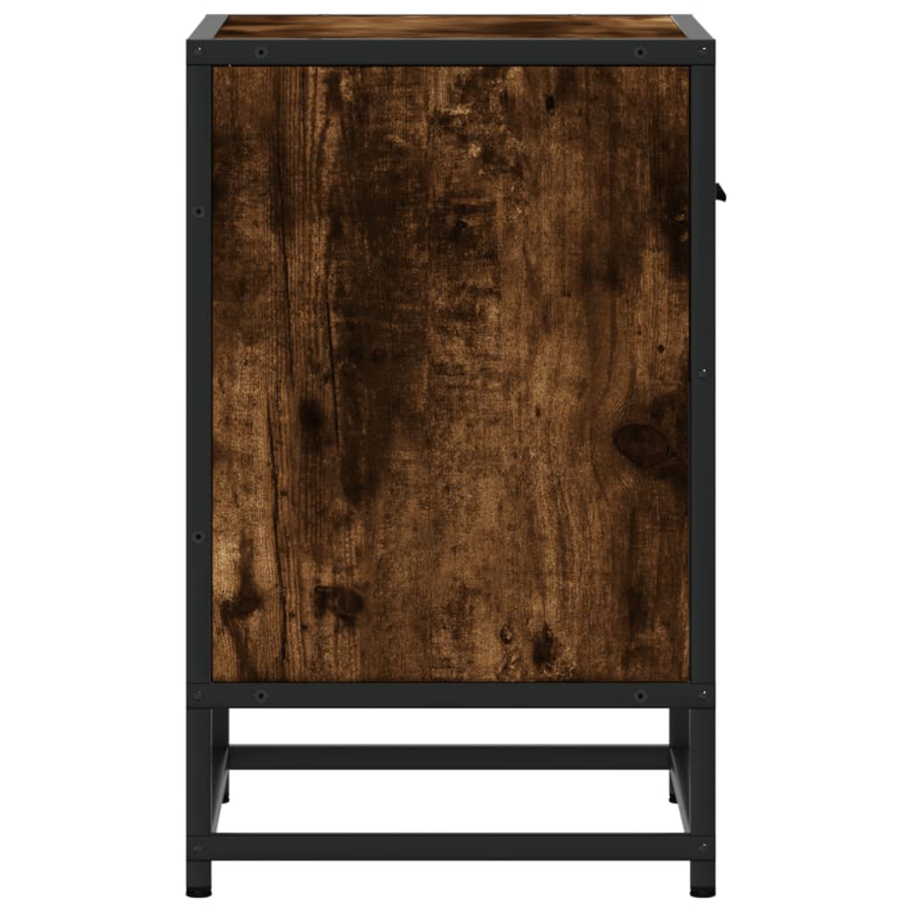 Comodino Rovere Fumo 40x31x50 cm in Truciolato