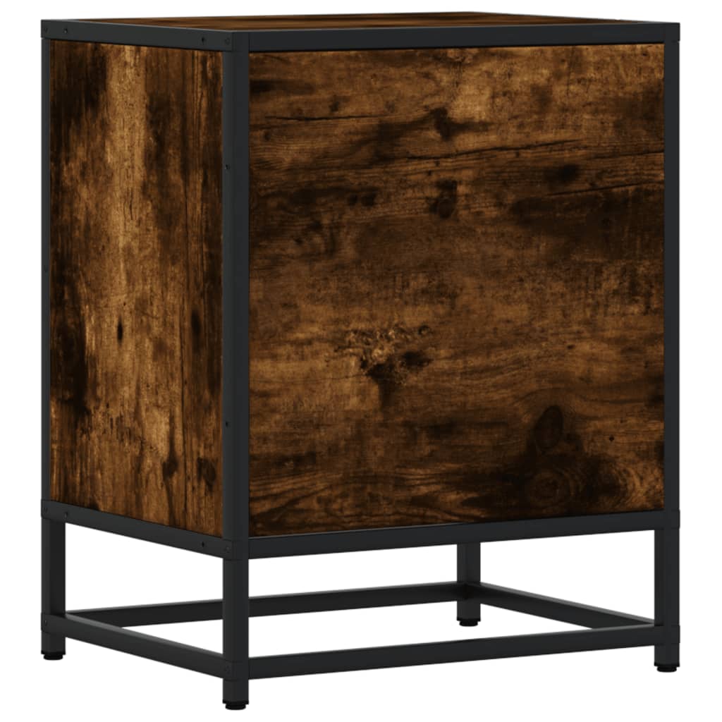 Comodino Rovere Fumo 40x31x50 cm in Truciolato
