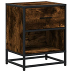 Comodini Rovere Fumo 2 pz 40x31x50 cm in Truciolato
