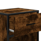 Comodini Rovere Fumo 2 pz 40x31x50 cm in Truciolato