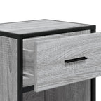 Comodino Grigio Sonoma 40x31x50 cm in Truciolato