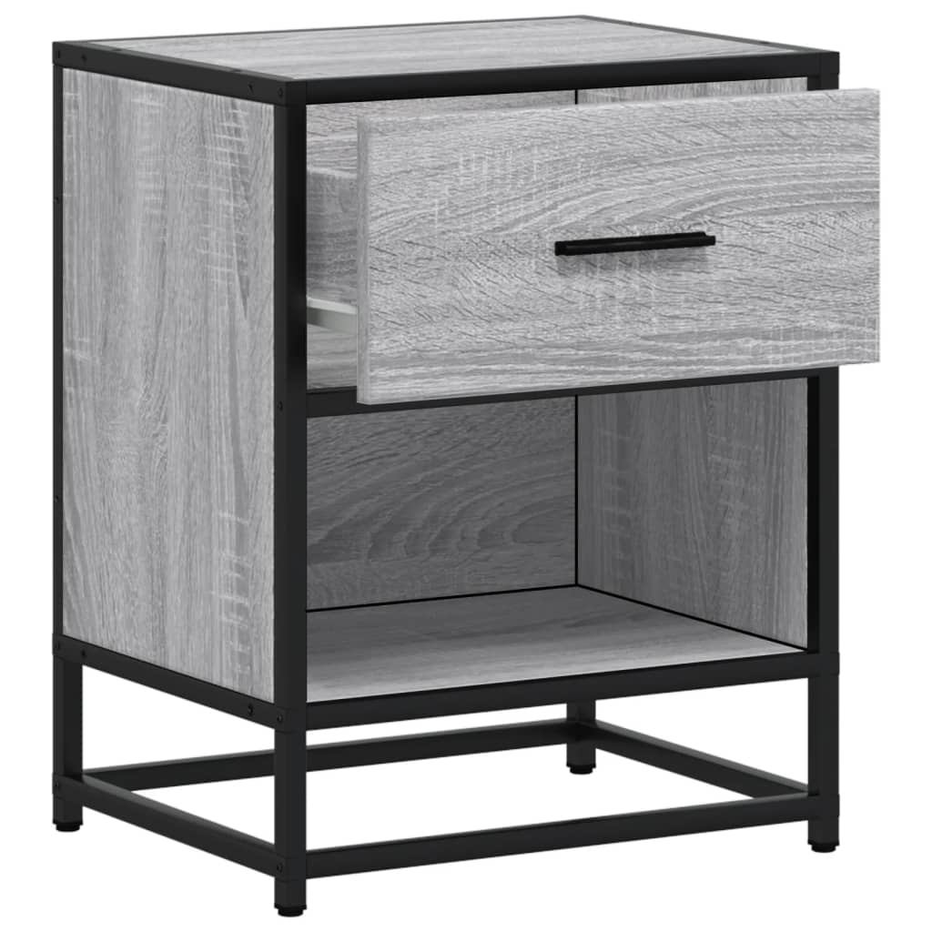 Comodini 2 pz Grigio Sonoma 40x31x50 cm in Truciolato