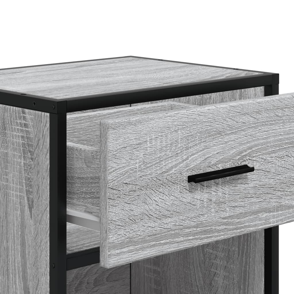 Comodini 2 pz Grigio Sonoma 40x31x50 cm in Truciolato