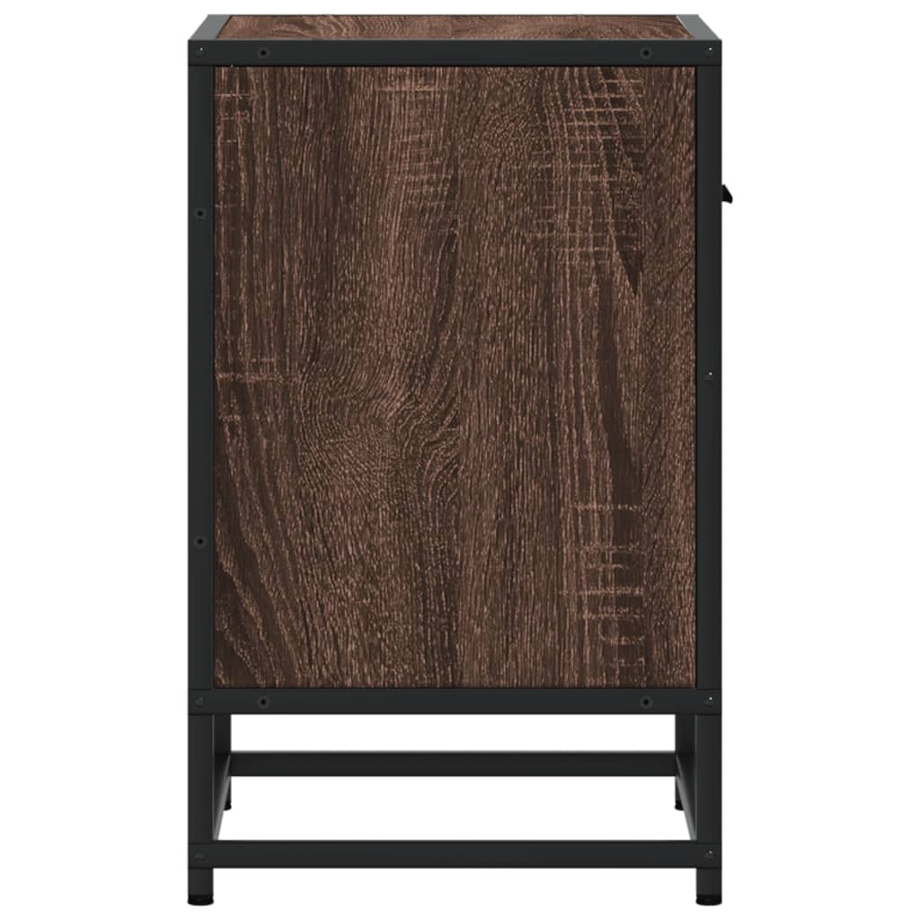 Comodino Rovere Marrone 40x31x50 cm in Truciolato