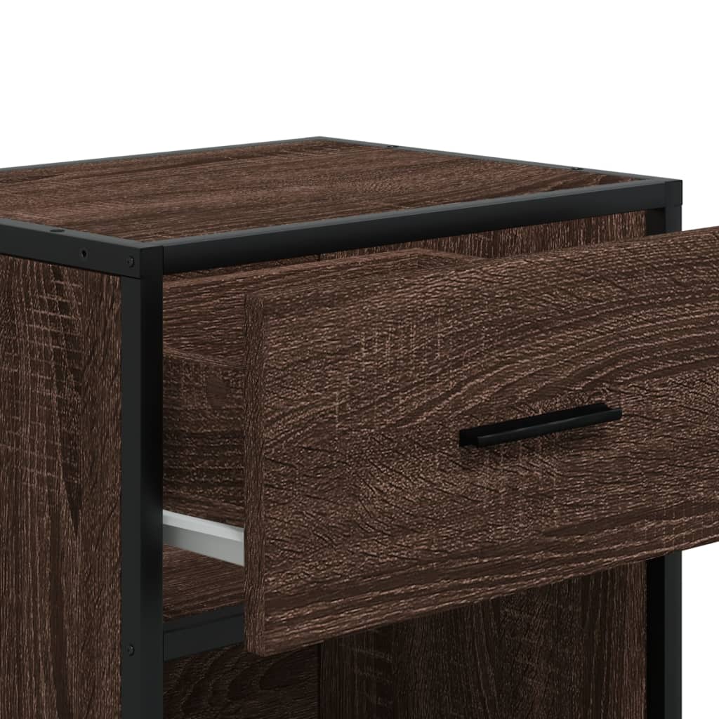 Comodino Rovere Marrone 40x31x50 cm in Truciolato