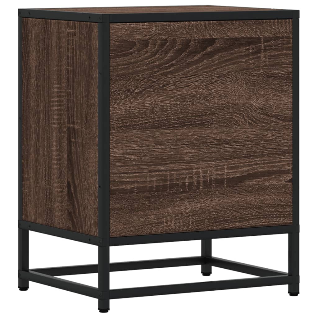 Comodini Rovere Marrone 2 pz 40x31x50 cm in Truciolato