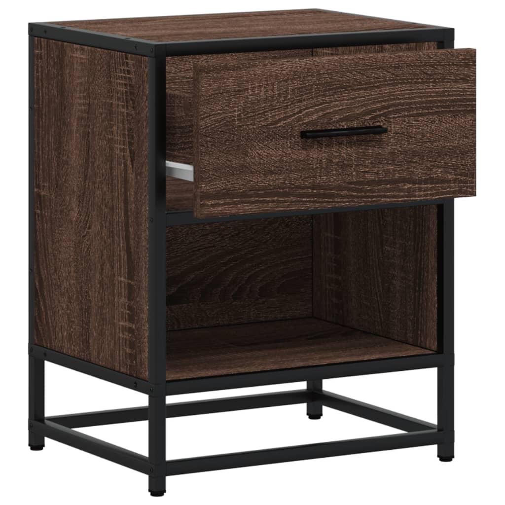 Comodini Rovere Marrone 2 pz 40x31x50 cm in Truciolato