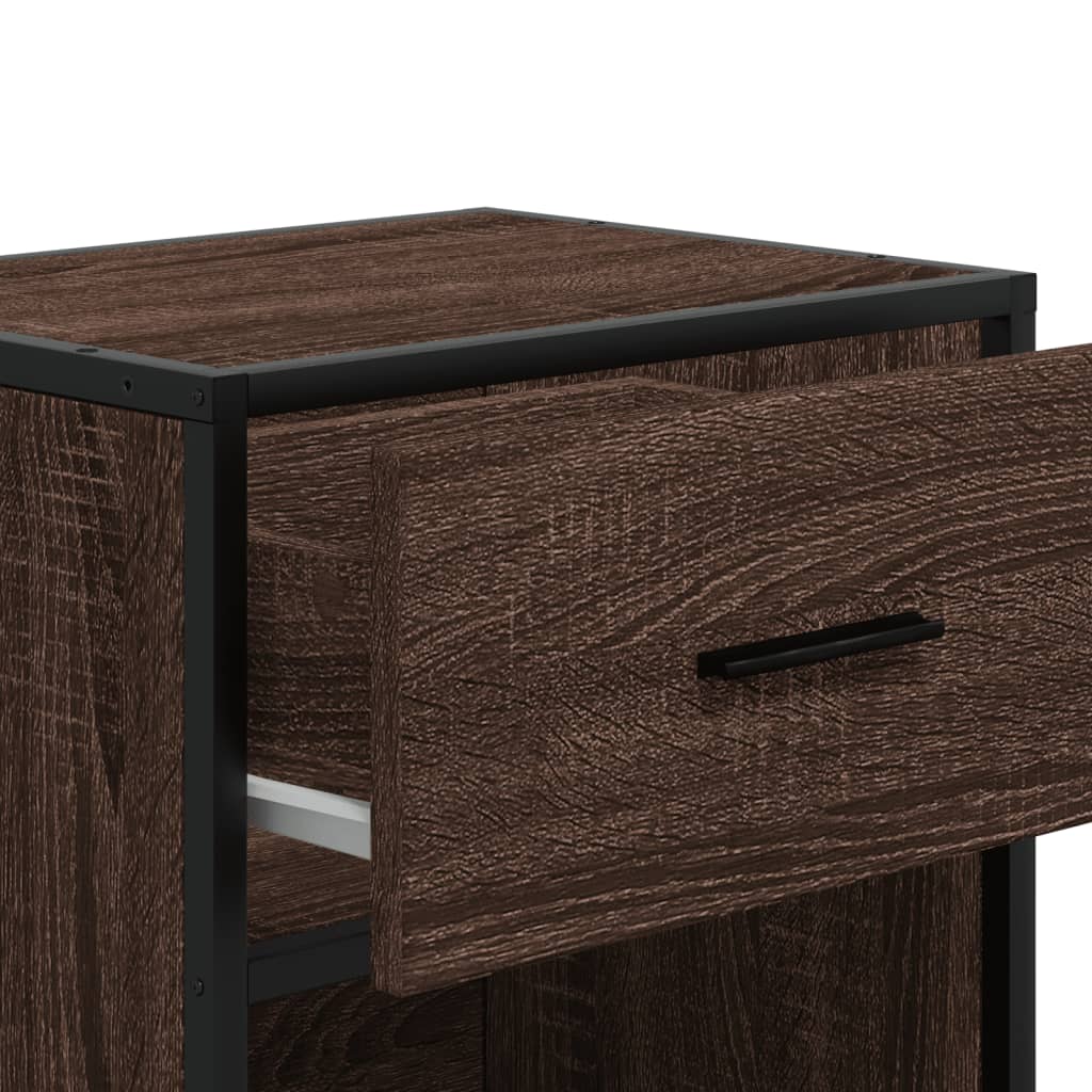Comodini Rovere Marrone 2 pz 40x31x50 cm in Truciolato