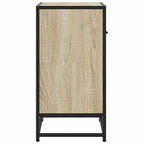 Comodino Rovere Sonoma 60x31x60 cm in Truciolato e Metallo
