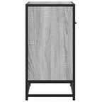 Comodino Grigio Sonoma 60x31x60 cm Legno Multistrato e Metallo