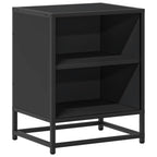 Comodini 2 pz Neri 40x31x50 Legno Multistrato e Metallo