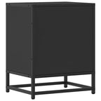 Comodini 2 pz Neri 40x31x50 Legno Multistrato e Metallo