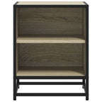 Comodini 2pz Rovere Sonoma 40x31x50cm Legno Multistrato Metallo