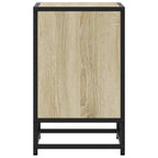 Comodini 2pz Rovere Sonoma 40x31x50cm Legno Multistrato Metallo