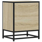 Comodini 2pz Rovere Sonoma 40x31x50cm Legno Multistrato Metallo