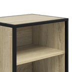 Comodini 2pz Rovere Sonoma 40x31x50cm Legno Multistrato Metallo
