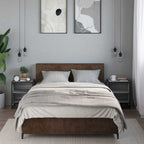 Comodini 2pz Grigio Sonoma 40x31x50cm Legno Multistrato Metallo