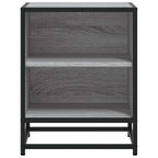 Comodini 2pz Grigio Sonoma 40x31x50cm Legno Multistrato Metallo