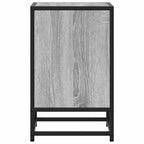 Comodini 2pz Grigio Sonoma 40x31x50cm Legno Multistrato Metallo